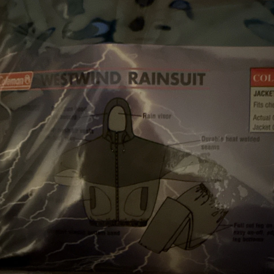 Nuevo Traje de Lluvia Coleman Westwind Talla XL Oscuro Navegación/Verde azulado Foto 4 de 4