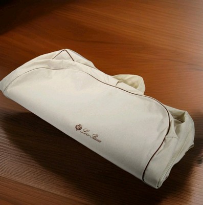 Loro Piana Canvas Garment Bag w/Handles Ivory Made in Italy 38'' x 24'' x 3 1/2''