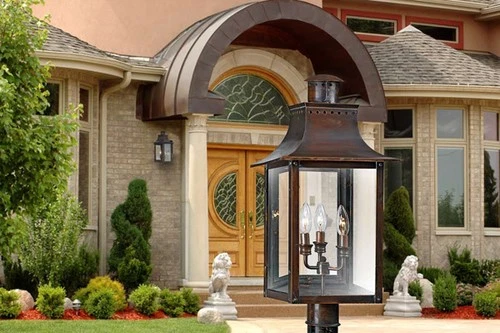 Quoizel Lighting - Three Light Outdoor Post Lantern - Outdoor Lantern - Chalmers - Picture 2 of 4