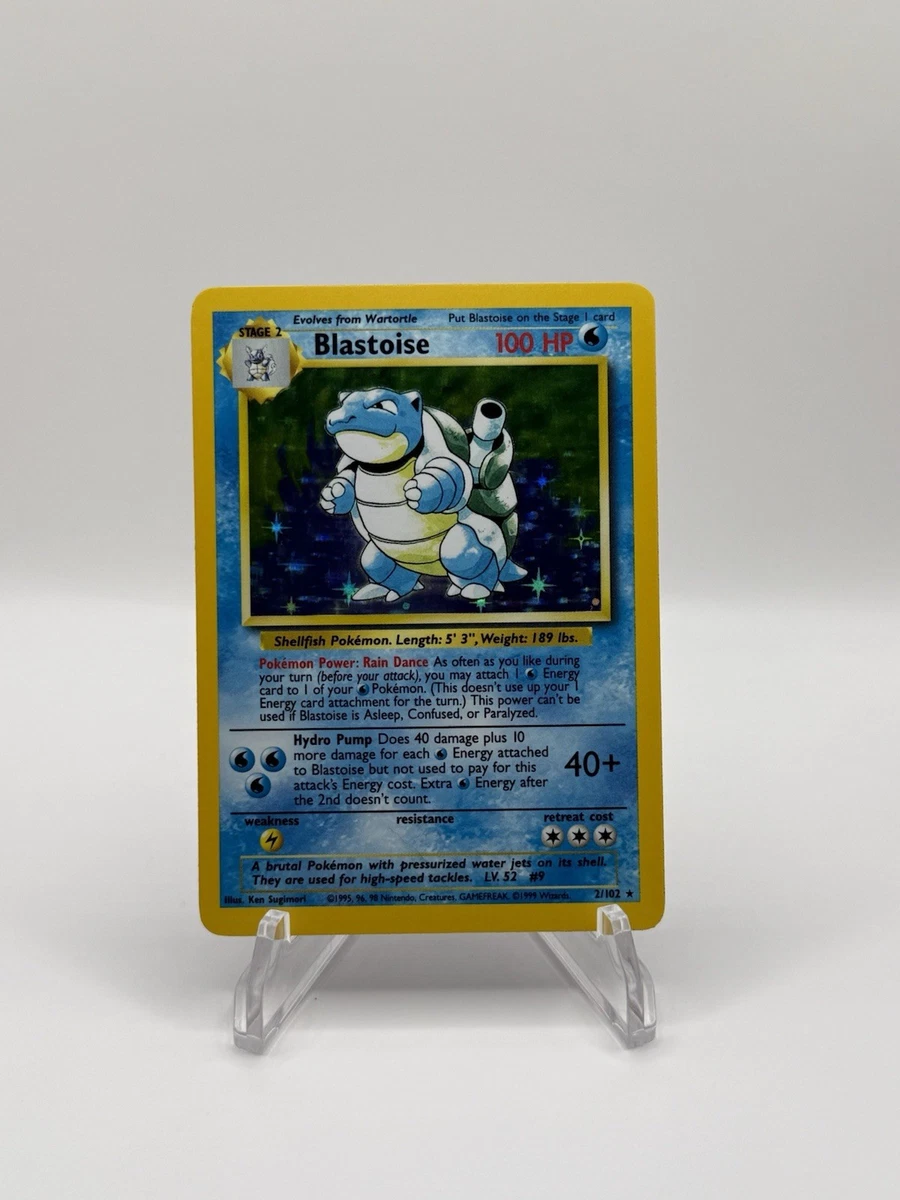 Blastoise Pokémon TCG Holo Rare Base Set Individual Collectible
