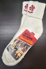 New Old Stock Vintage Spalding Fashion Cuff Socks Ankle Sock with Flower design