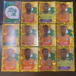Panini 2026 FIFA World Cup Gold Crumple Sticker Ivory Coast Lot of 12