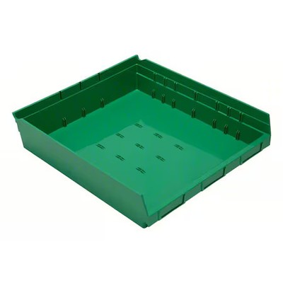 Quantum Storage Systems Qsb122gn Economy Nesting Shelf Bin, Plastic, Green, 4