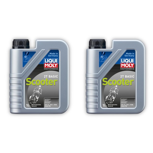2X MotoröL Liqui Moly 1619 Motorbike 2T Basic Scooter Street Motorroller Roller-image