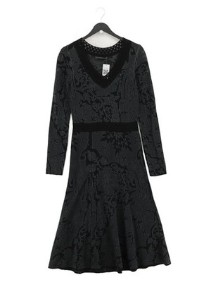Peruvian Connection Midikleid A-Linie S in Schwarz