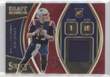 2021 Panini Select Draft Selections Memorabilia Red Prizm Mac Jones #DS-MJO 01sb