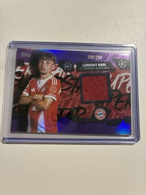 Lennart Karl Rookie Patch /250, Topps UCC Flagship Bayern München Player Worn
