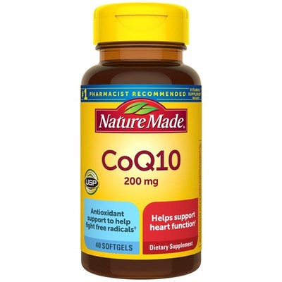Nature Made CoQ10 200mg Softgels, Dietary Supplement for Heart Health Support,