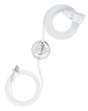 DEWENWILS 12 FT Extension Cord w/ Angled Flat Plug, 2-Prong 3 Outlets, 13A/1625W