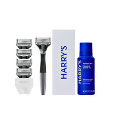Original Shaving Kit for Men - Razor Handle, 5 Razor Blade Refills, Foaming Shav