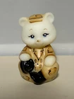 Fenton God Bless The USA Glass Bear figurine signed K.Brightbill