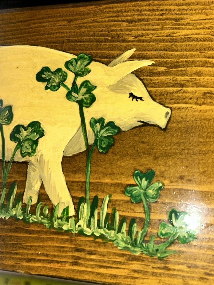 VTG RUSTIC HAND PAINTED SIGNED IRISH STEEL FARMHOUSE RURAL US POSTAL MAILBOX 20” - Image 4 of 4