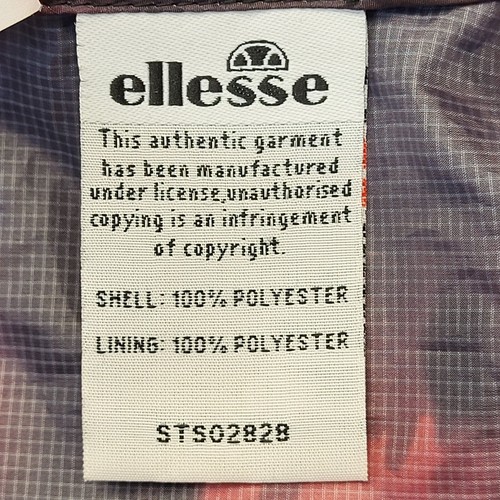 Ellesse Purple Pink Abstract Hood Raincoat Uk Women's Size L K966 - Picture 6 of 6