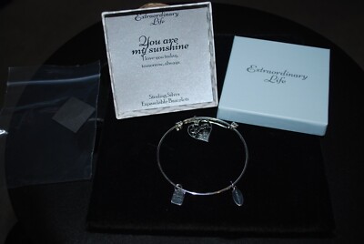 EXTRAORDINARY LIFE Sterling Silber Armreif Armband Herz YOU ARE MY SUNSHINE NEU