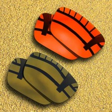 2 Pairs Polarized Lenses Replacement for-SPY Optic Dirk-Orange Red Brown Copper