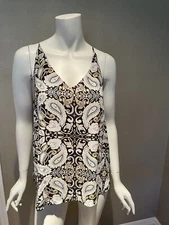 The Loft trapeze paisley print top Size S