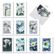 10 Sympathy Thank You Cards Assortment - Blooming Memories
