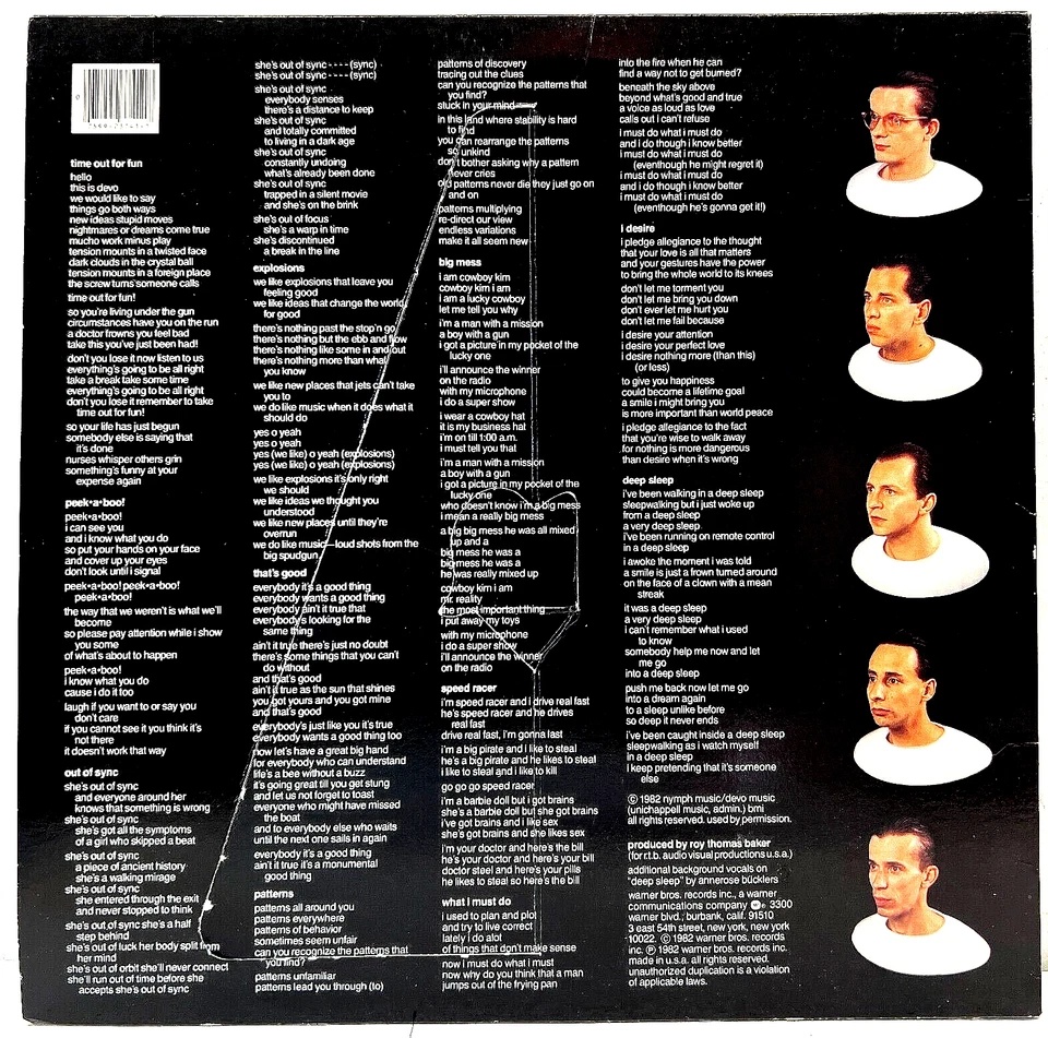 Devo Oh, No! It's Devo 1982 Vinyl Warner Bros Records 1st Press - Image 4 of 4