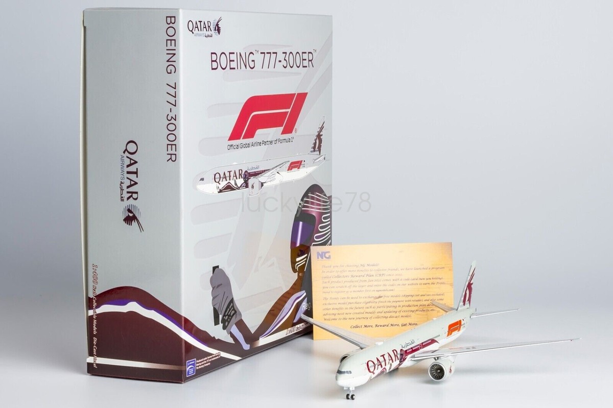 For NG 1:400 Scale Qatar Airways Boeing B777-300ER Diecast