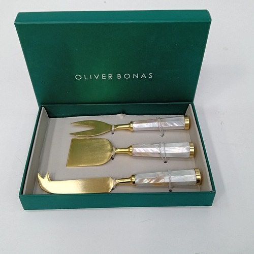 Oliver Bonas Cheese Knives Mother of Pearl Boxed FLT07HR eBay