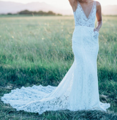 Made With Love Frankie Wedding Dress 10 Lace Pockets Train Sexy BOHO | eBay Made With Love Frankie Wedding Dress 10 Lace Pockets Train Sexy BOHO | eBay