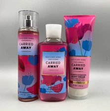 Bath & Body Works Carried Away Lotion Mist Wash Set Full Size S/3 #9040B