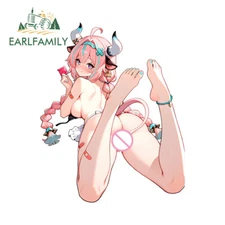 EARLFAMILY 5.1" Anime Girl Car Sticker Laptop Motorcycle Windshield JDM Decals
