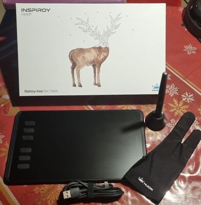 Huion Inspiroy H640P Grafiktablett - Schwarz 