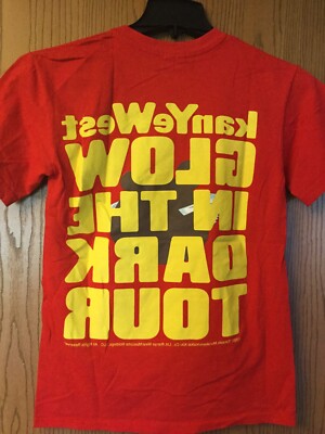 Kanye West. “Glow In The Dark” 2007 Tour Shirt. Red. S | eBay