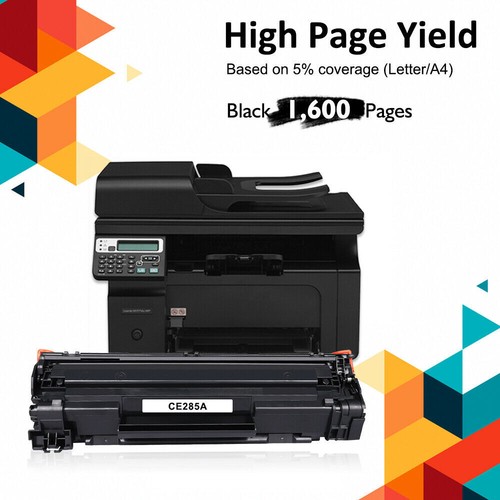 5 Pack CE285A Toner Cartridges for HP 85A LaserJet P1102w M1130 M1132 M1212nf - Picture 3 of 12