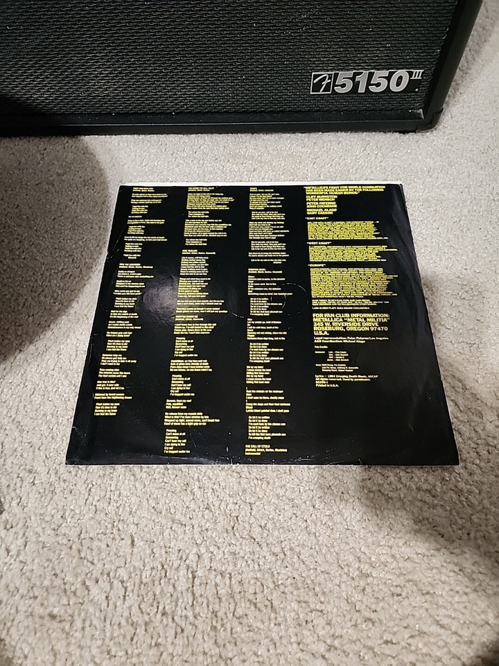 Metallica Ride The Lightning Lp Vinyl OG 1984 Elektra Press Shrink VG+