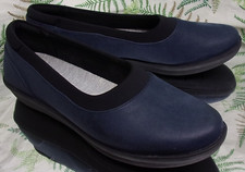 CLARKS CLOUDSTEPPERS ALYA LOW BLUE BALLET FLATS LOAFERS SHOES US WOMENS SZ 7 M