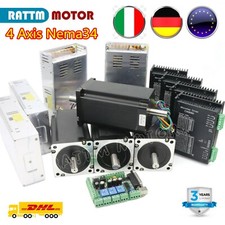 4 asse cnc controllore kit nema34 motore passo-passo 1600oz.in 154mm 12N.m motor