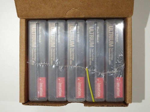 Box of 5 x Imation LTO-1/Ultrium-1 Data Tapes/Cartridges 100/200GB NEW - 第 1/4 張圖片