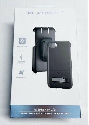 NEW Platinum Protective Case Holster Kick Stand for Apple iPhone 8 / 7 / 6 / 6s