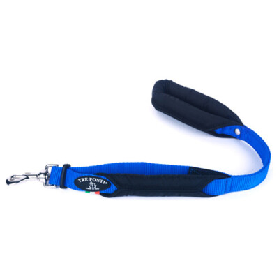 Tre Ponti TP300 Primo Leine blau für große Hunde, 2 Schlaufen, kurzführend