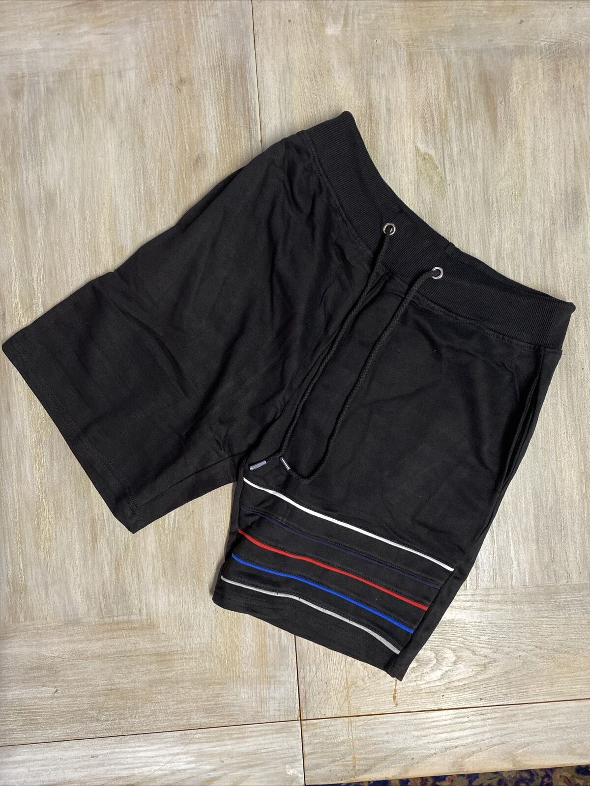Mens Tracksuit Set Small Track Top & Shorts Black Boohoo Man RRP £60 image 7