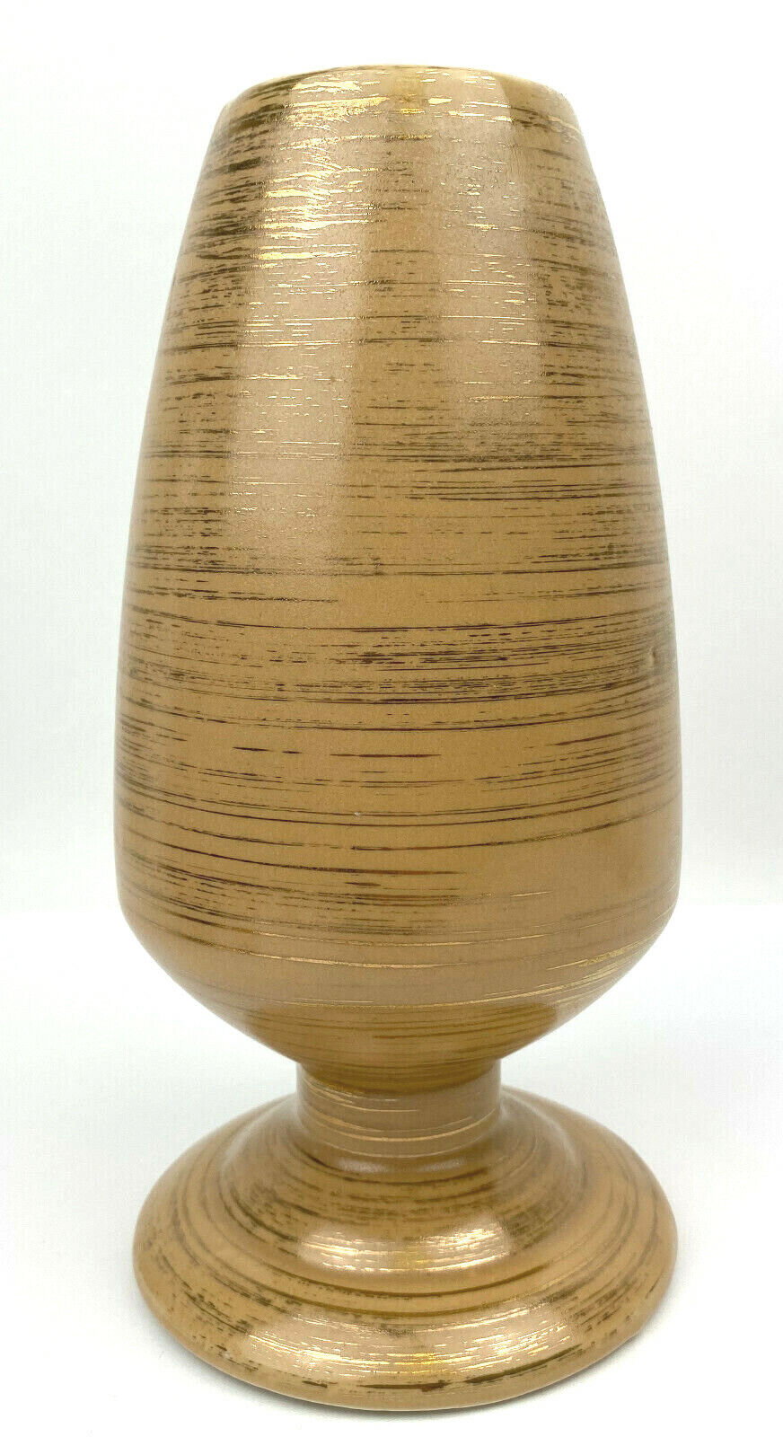 Vintage 1950's INARCO Harvest Gold Lined Vase Mid Century Modern MCM JAPAN