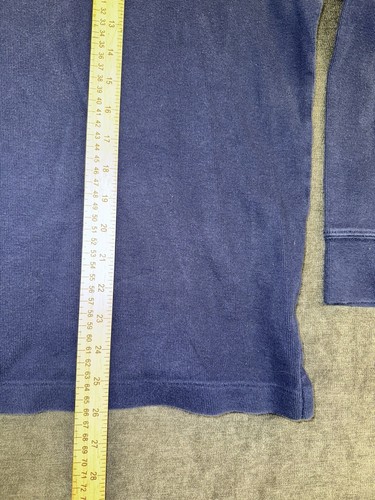 Polo Ralph Lauren Sweater Mens Large Pullover Quarter Zip Navy Blue  Estate Rib - Picture 7 of 12
