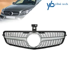 Front Bumper Grill Grille For Mercedes Benz C-CLASS W204 2008-2014 Diamond Look