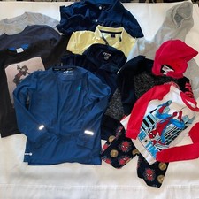 BOYS 12 PIECE LOT SHIRTS, SWEATSHIRTS, PJS MARVEL SPIDER-MAN, GAP ETC SIZE 6/7