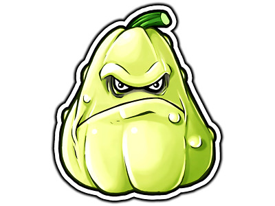 Squash Plants Zombies Sticker Waterproof Vinyl Decal Die-Cut Car Laptop