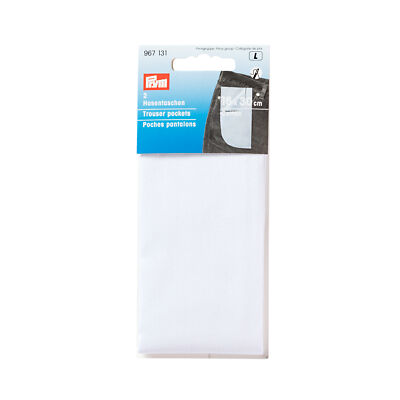 Prym Wei�e Hosen Taschen Eisen / N�hen - 16 X 30 Cm