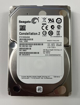 Seagate  ST91000640NS 1TB 7.2K SATA 6Gb/s Enterprise 2.5'' HDD not for laptops