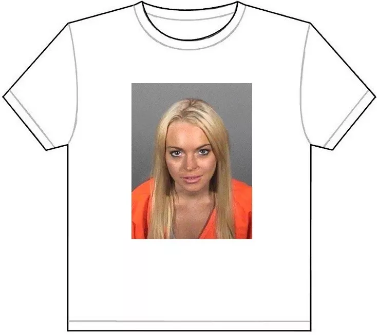 Lindsay lohan best sale mugshot t shirt