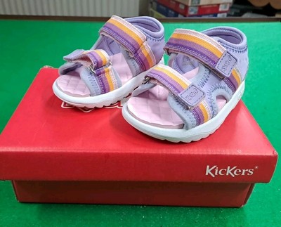 NEW KICKERS GIRLS / INFANTS KICKSTER LILAC SUMMER SANDALS KIDS SIZE 22