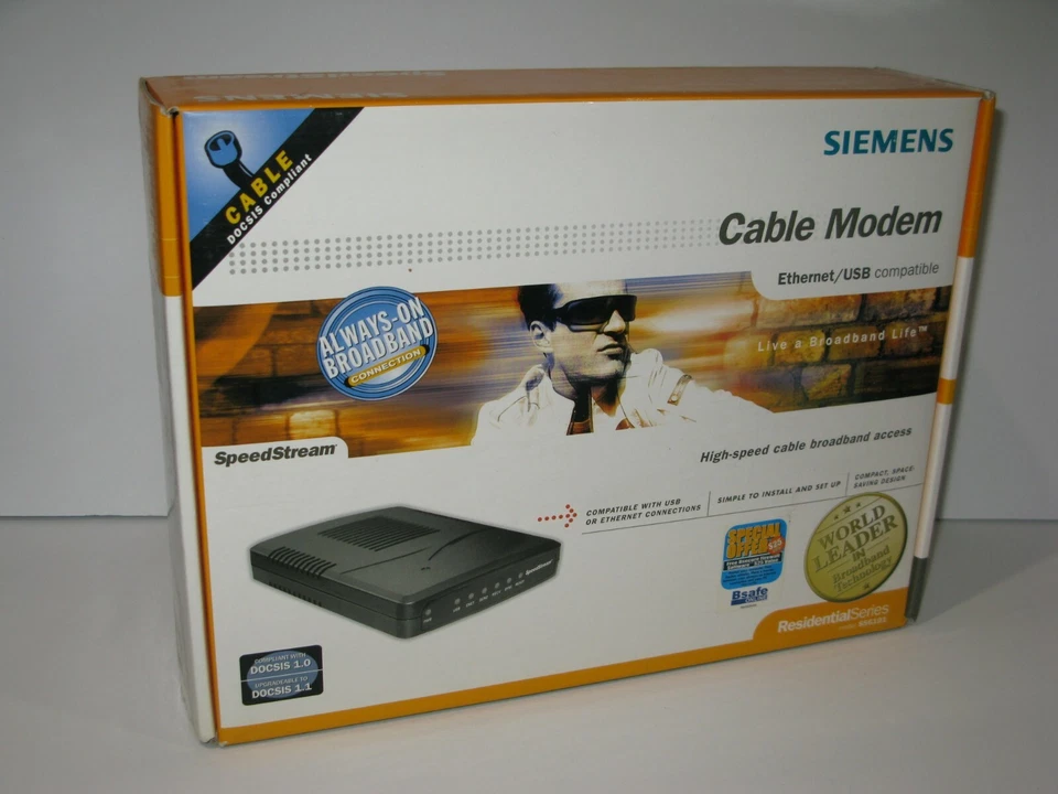Siemens SpeedStream Cable Modem. Ethernet/ USB Compatible. Model No. SS6101 - Image 2 of 2