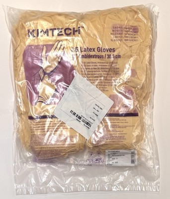 100 Pack of Kimtech 12'' 8 mil Industrial Use G5 Latex Gloves Size L 8.0 - 9.0