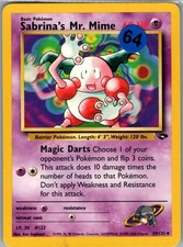 Sabrina's Mr. Mime 59/132 Uncommon Gym Challenge Pokemon Unlimited Damaged on eBay