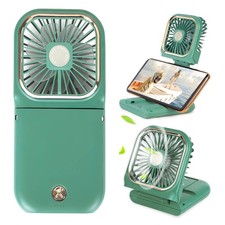 Portable Mini Fan - 5 in 1 with Holder, Desk Fan, USB Rechargeable, 3000 mAh ...